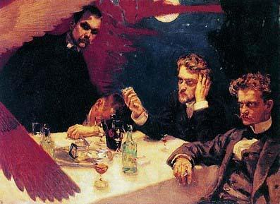 Akseli Gallen-Kallela painting Symposium made in 1894 Norge oil painting art